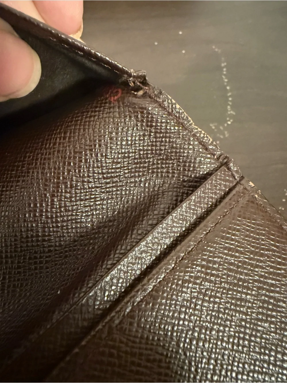 Louis Vuitton Brown Damier Ebene Long Wallet